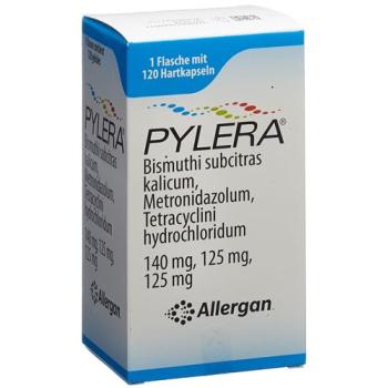 Pylera Kaps 140 mg/125 mg/125 mg Ds 120 pcs