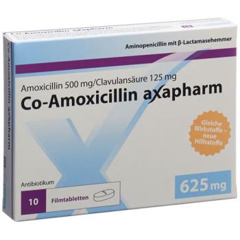 Co-Amoxicillin Axapharm Filmtabl 625 mg 10 pcs