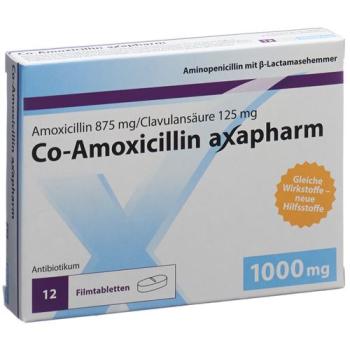 Co-Amoxicillin Axapharm Filmtabl 1000 mg 20 pcs