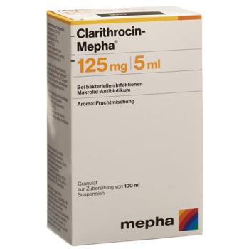 Clarithromycin-Mepha Gran 125 mg/5ml for making a suspension