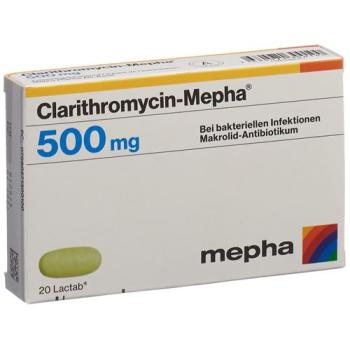 Clarithromycin-Mepha Lactab 500 mg 20 pcs