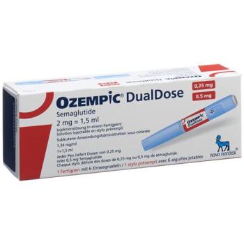 Ozempic DualDose Inj Los 2mg/1.5ml (0.25mg or 0.5mg/dose)