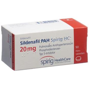 Sildenafil PAH Spirig HC Filmtabl 20 mg 90 pcs