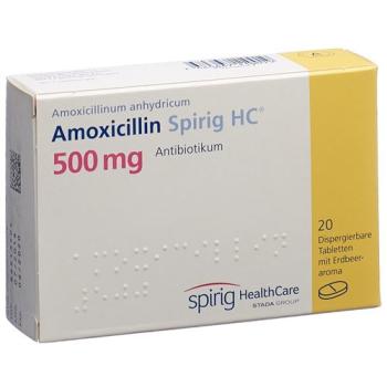Amoxicillin Spirig HC Disp Tabl 500 mg 20 pcs