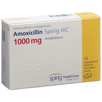 Amoxicillin Spirig HC Disp Tabl 1000 mg 10 pcs