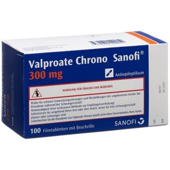 Valproate Chrono Sanofi Filmtabl 300 mg 100 pcs