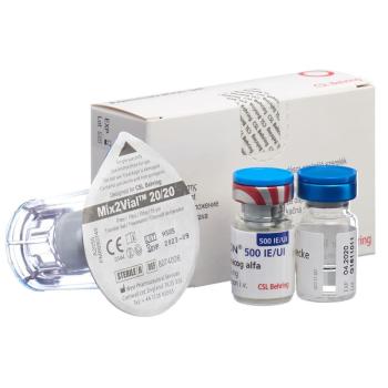 Idelvion dry sub 500 IU with solvent and administration set Dur