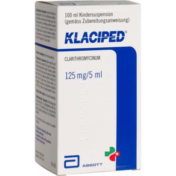 Klaciped Gran 125 mg/5ml for the preparation of a children's suspension