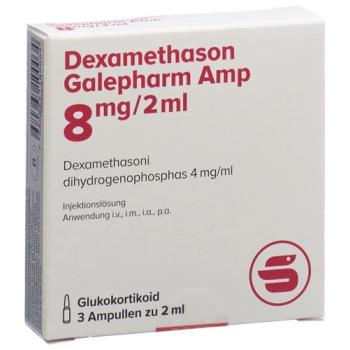 Dexamethasone Galepharm Amp Inj L&ouml;s 8 mg/2ml 3 x 2 ml