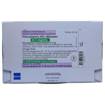 Phenylephrine HCl Bichsel Inj Loes 0.5mg/5ml 10amp 5ml