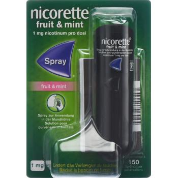 Nicorette Fruit &amp; Mint Spray for use in the oral cavity