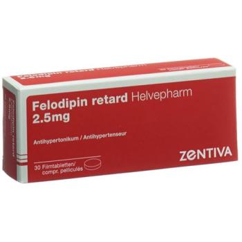 Felodipine retard Helvepharm Ret Filmtabl 2.5 mg 30 pcs