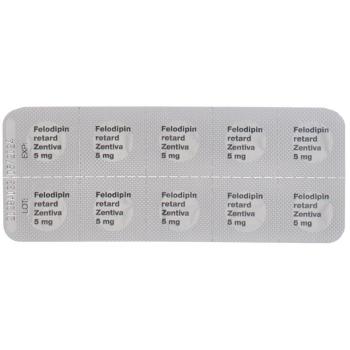FELODIPIN retard Zentiva 5 mg