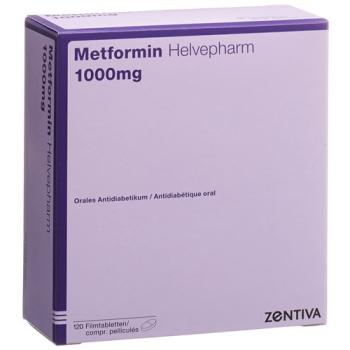 Metformin Zentiva Filmtabl 1000 mg 120 pcs
