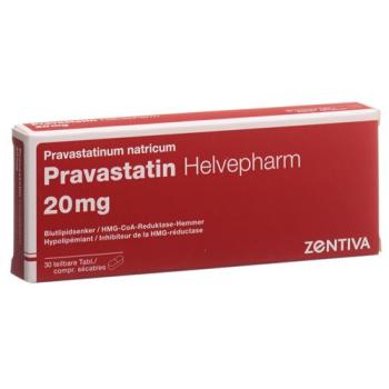 Pravastatin 20 mg tablets Helvepharm 30 pcs