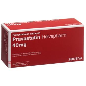 Pravastatin 40 mg tablets Helvepharm 100 pcs