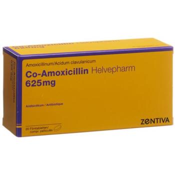 Co-Amoxicillin Helvepharm Filmtabl 625 mg 20 pcs