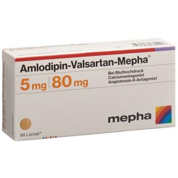 Amlodipin-Valsartan-Mepha Teva Filmtabl 5mg/80mg 98 pcs