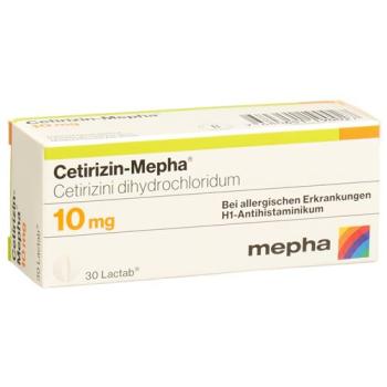 CETIRIZINE MEPHA LACTAB 10 MG 30 PCS