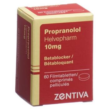 Propranolol 10 mg tbl Helvepharm Ds 60 pcs