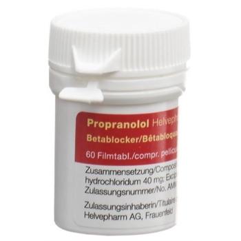 Propranolol 40 mg tbl Helvepharm Ds 60 pcs