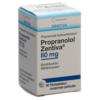 Propranolol Zentiva Filmtabletten 80 mg Dose 60 Stück