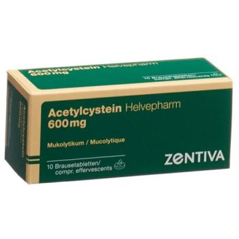 Acetylcysteine ​​Helvepharm Brausetable 600 mg 10 pcs