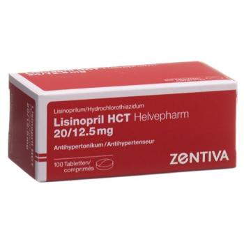 Lisinopril HCT tablets Helvepharm 20 / 12.5 100 pcs