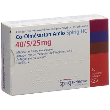 Co-olmesartan Amlo Spirig HC Filmtabl 40/5/25 mg 100 pcs