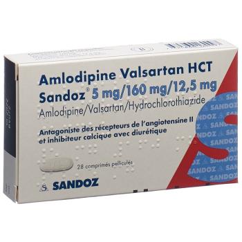 Amlodipine Valsartan HCT Sandoz Filmtabl 5mg/160mg/12.5mg 98 pcs