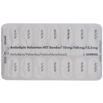AMLODIPIN VALSARTAN HCT Sandoz 10/160/12.5