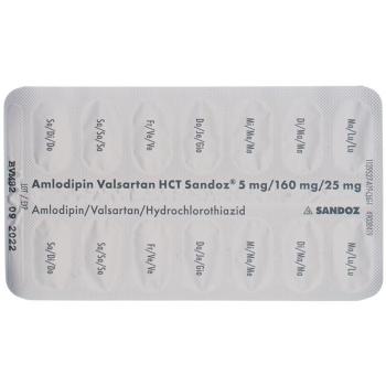 AMLODIPIN VALSARTAN HCT Sandoz 5/160/25