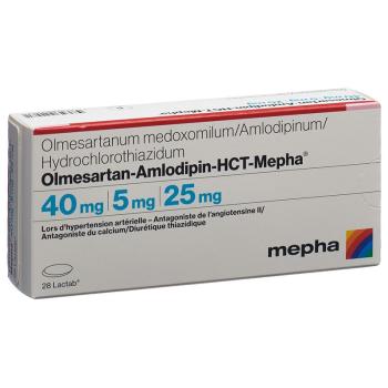 OLMESARTAN AMLO HCT Mepha Lactab 40/5/25