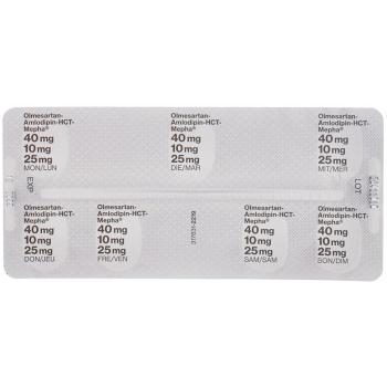 Olmesartan-Amlodipin-HCT-Mepha Lactab 40mg/10mg/25mg 28 pcs