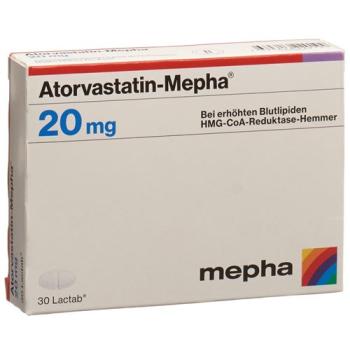 Atorvastatin 20 mg Mepha Lactab 100 pcs