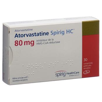 Atorvastatin Spirig HC Filmtabl 80 mg 30 pcs