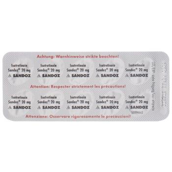 Isotretinoin Sandoz Solucaps 20 mg 100 pcs