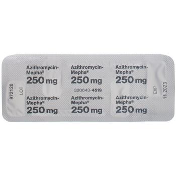 Azithromycin-Mepha Filmtabl 250 mg 4 pcs
