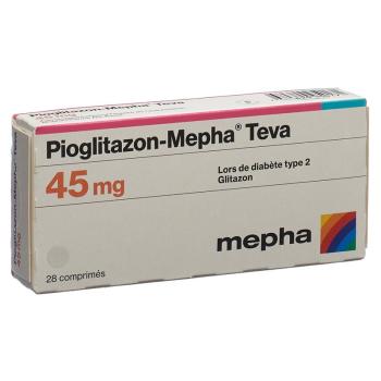 Pioglitazone-Mepha Teva Tabl 45 mg 98 pcs