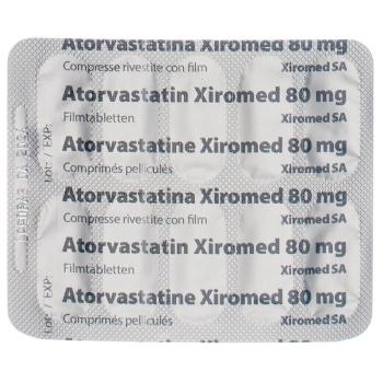 Atorvastatin Xiromed Filmtabl 80 mg 100 pcs