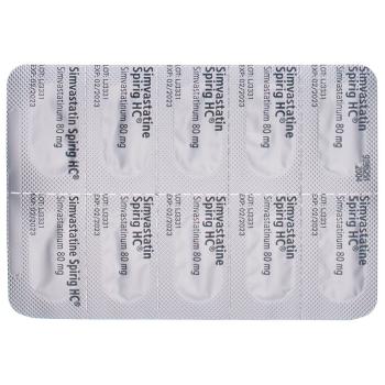 Simvastatin Spirig HC Filmtabl 80 mg 100 pcs