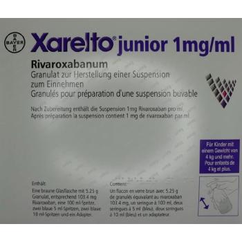 XARELTO junior Gran 1 mg/ml für Kinder ≥4kg
