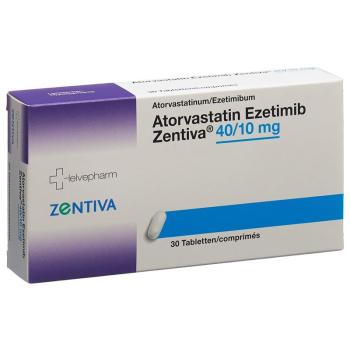 ATORVASTATIN Ezetimib Zentiva Tabl 40/10mg