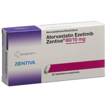 Atorvastatin Ezetimibe Zentiva Tabl 80 mg/10 mg 30 pcs
