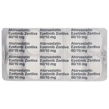 ATORVASTATIN Ezetimib Zentiva Tabl 80/10mg