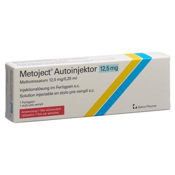 Metoject Inj L&ouml;s 12.5 mg/0.25ml auto-injector without alcohol wipes