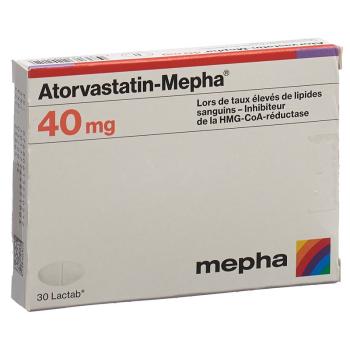 Atorvastatin-Mepha Lactab 40 mg 90 pcs