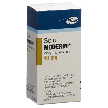 Solu-Moderin Dry Sub 40mg with Solvens Act O Vial