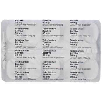 TELMISARTAN Zentiva Tabl 80 mg