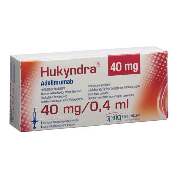 Hukyndra Inj L&ouml;s 40 mg/0.4ml pre-filled syringe 2 x 0.4 ml